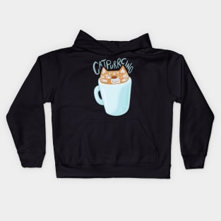 Catpurrcino Kids Hoodie